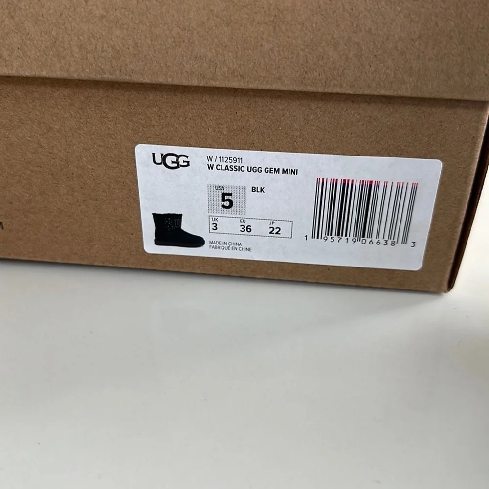 UGG® Classic Gem Faux Fur Lined Mini Boot